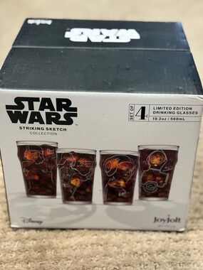 Star Wars Striking Sketch Glasses 4 JoyJolt New In Box